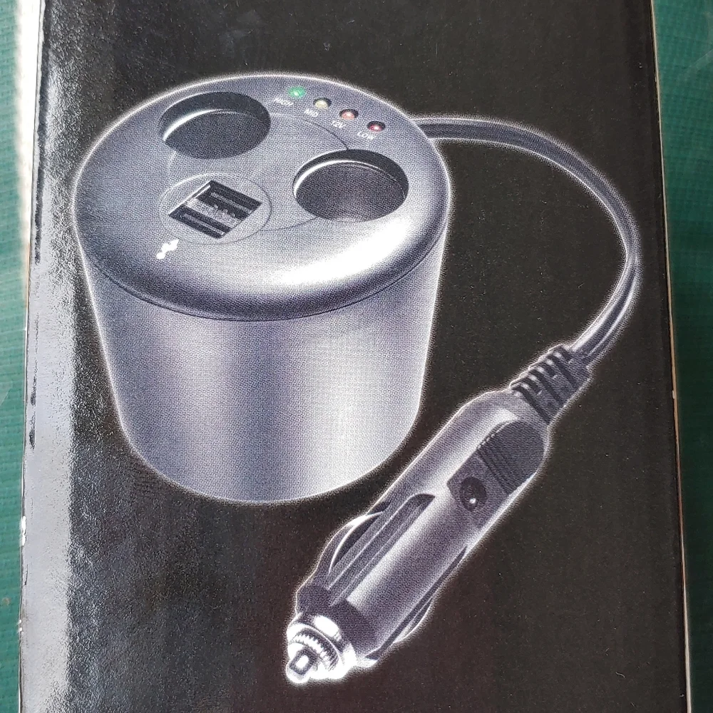 Cup holder power port